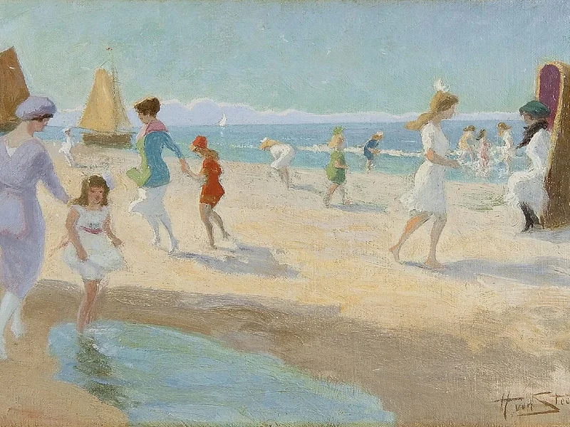 1864-Hendrik van Steenwijk - Scena di spiaggia